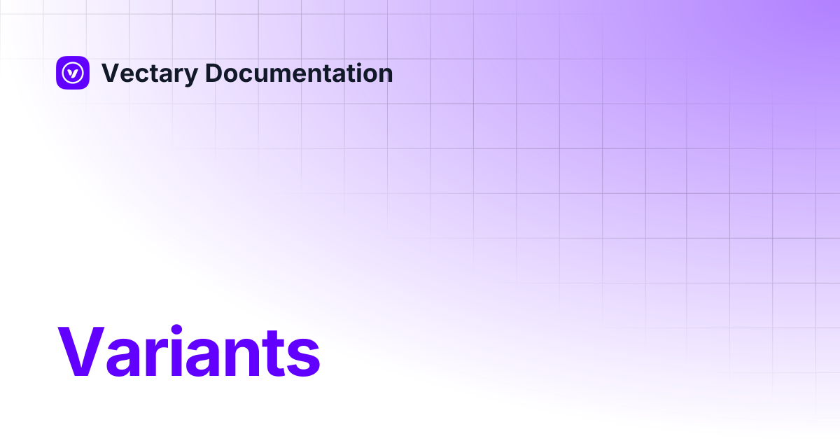 Variants | Vectary Documentation